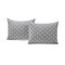 Grey-White Cotton Yarn Woven Quilt Coverlet Set 3 Piece Bedding with Leaf Pattern Pillow Shams